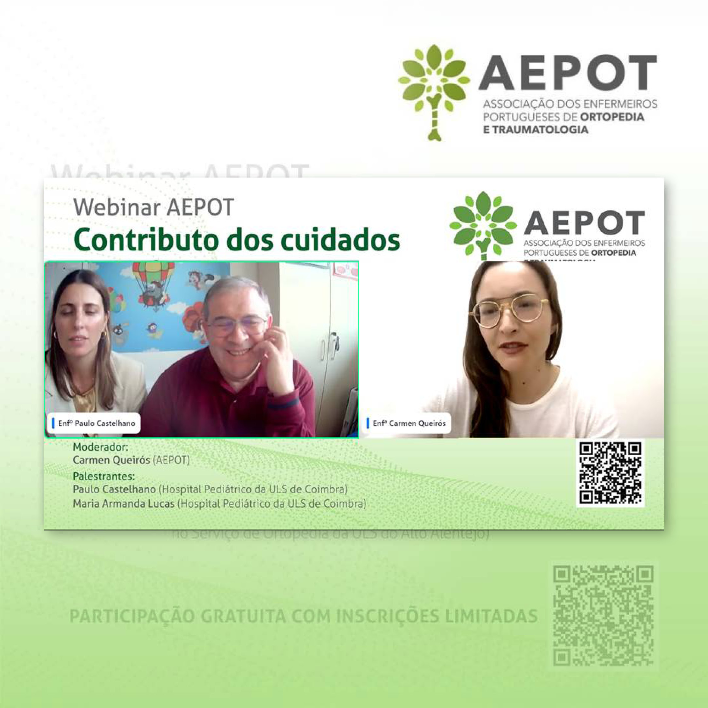 Webinar da AEPOT destaca o papel essencial dos enfermeiros na Ortopedia Infantil