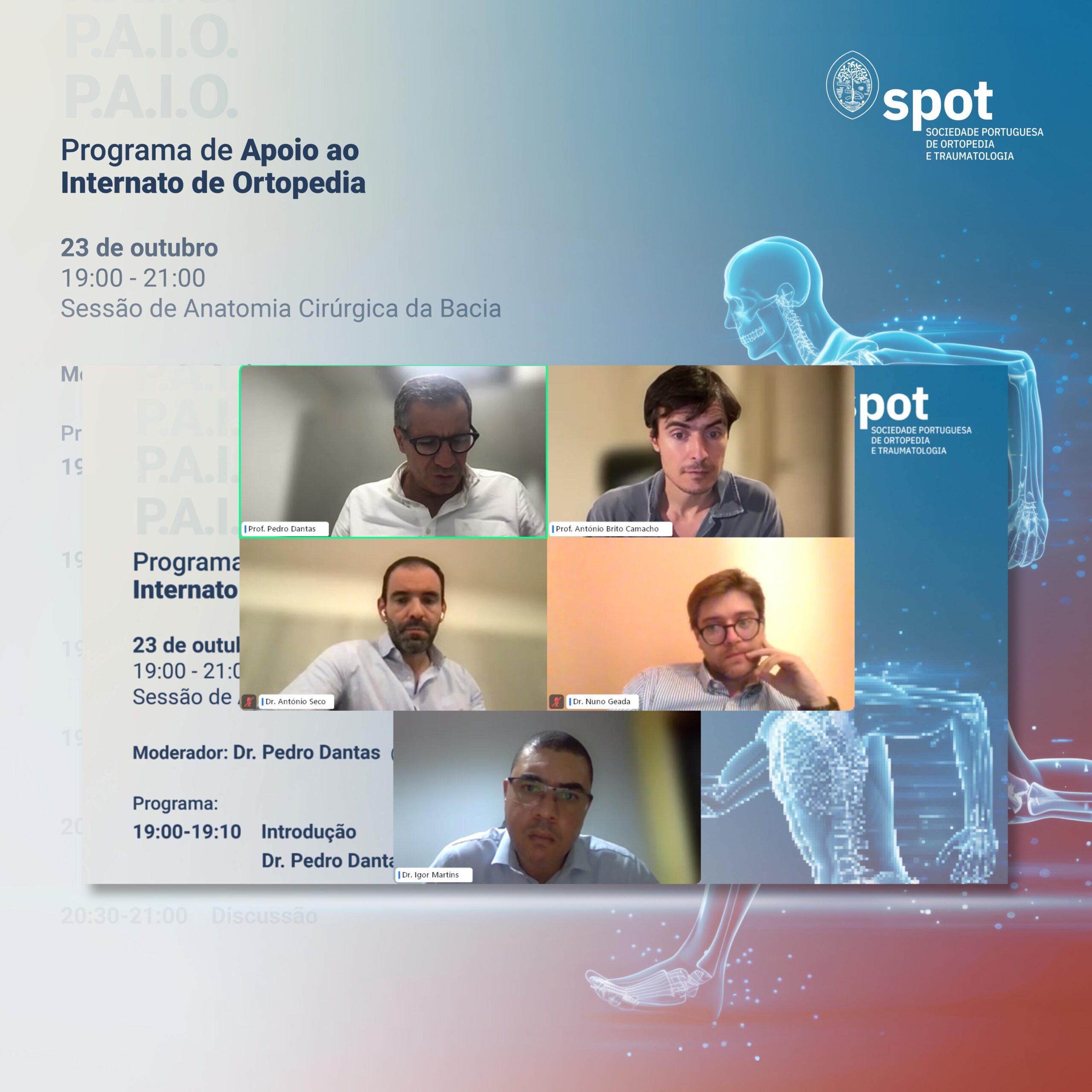 Sessão de Anatomia Cirúrgica da Bacia reforça formação dos internos de Ortopedia