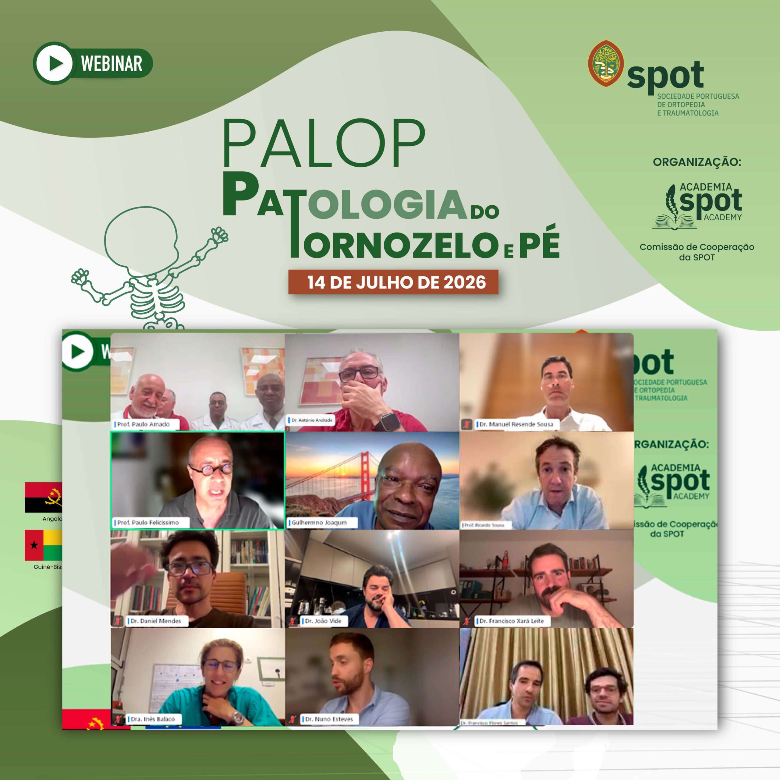 Webinar PALOP promove atualização científica e partilha de experiências em patologia do pé e tornozelo